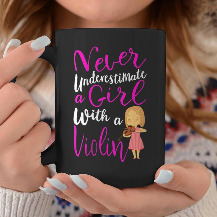 Never Underestimate A Girl With A Violin Cool Gift Gift For Womens Coffee Mug Funny Gifts