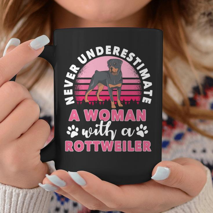 Never Underestimate A Man With A Rottweiler Coffee Mug Funny Gifts