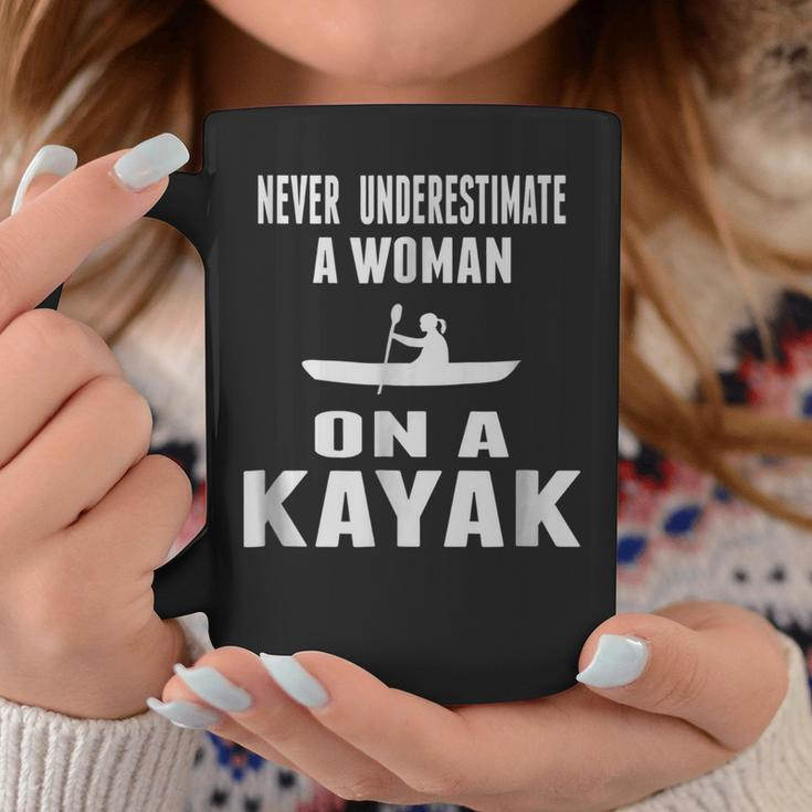 Never Underestimate A Woman On A Kayak Funny Coffee Mug Funny Gifts