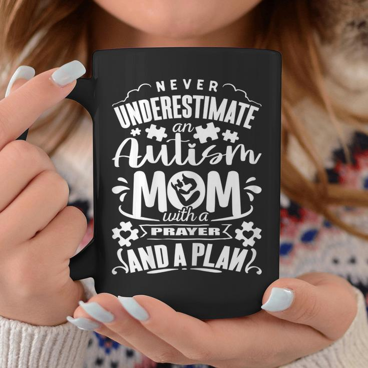 Never Underestimate An Autism Mom With A Prayer And A Plan Gift For Womens Coffee Mug Unique Gifts