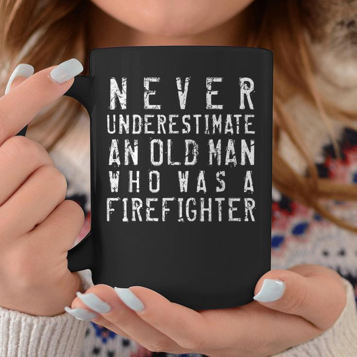 Never Underestimate An Old Man Firefighting Firefighter Gift Coffee Mug Funny Gifts