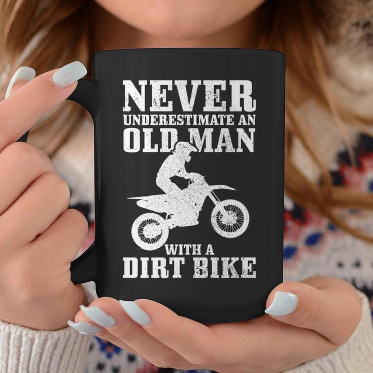 Never Underestimate An Old Man On Dirt Bike Funny Motocross Coffee Mug Funny Gifts