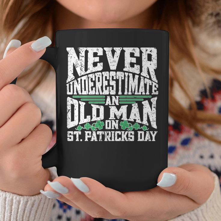 Never Underestimate An Old Man On St Patricks Day Coffee Mug Funny Gifts