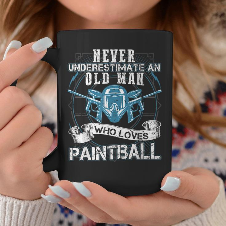 Never Underestimate An Old Man Who Loves Paintball Coffee Mug Funny Gifts