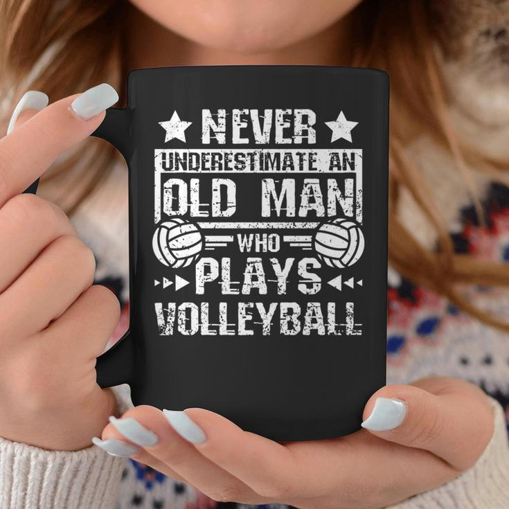 Never Underestimate An Old Man Who Plays Volleyball Coffee Mug Funny Gifts