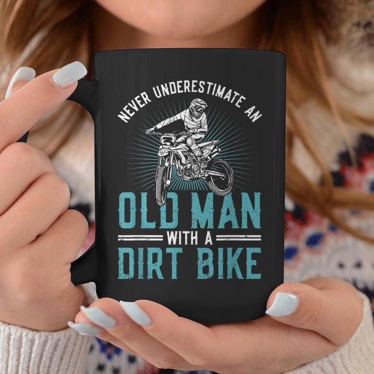 Never Underestimate An Old Man With A Dirt Bike Motocross Gift For Mens Coffee Mug Funny Gifts
