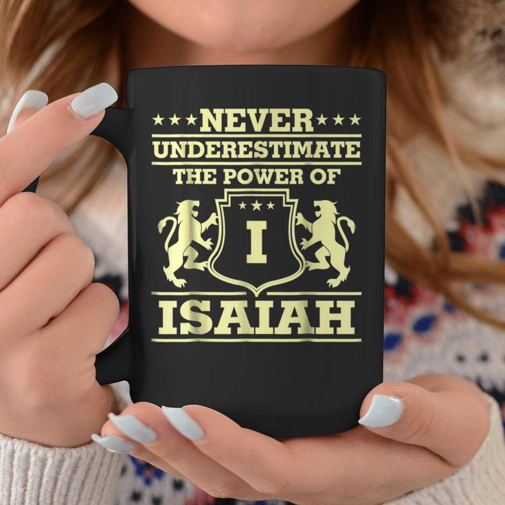 Never Underestimate Isaiah Personalized Name Coffee Mug Funny Gifts