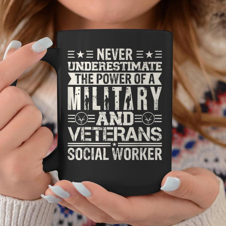 Never Underestimate The Power Of A Military And Veterans Coffee Mug Funny Gifts