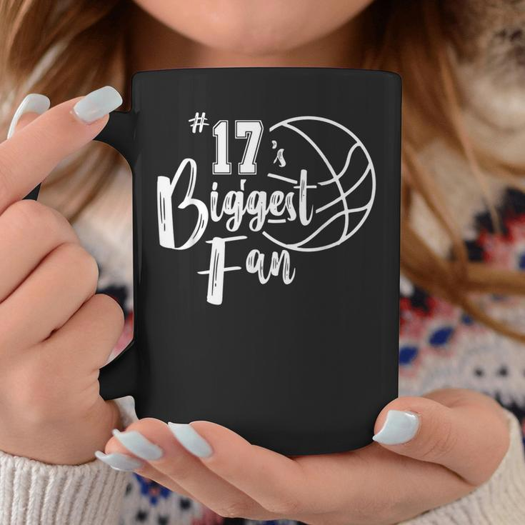 Number 17S Biggest Fan Basketball Player Mom Dad  Coffee Mug Personalized Gifts