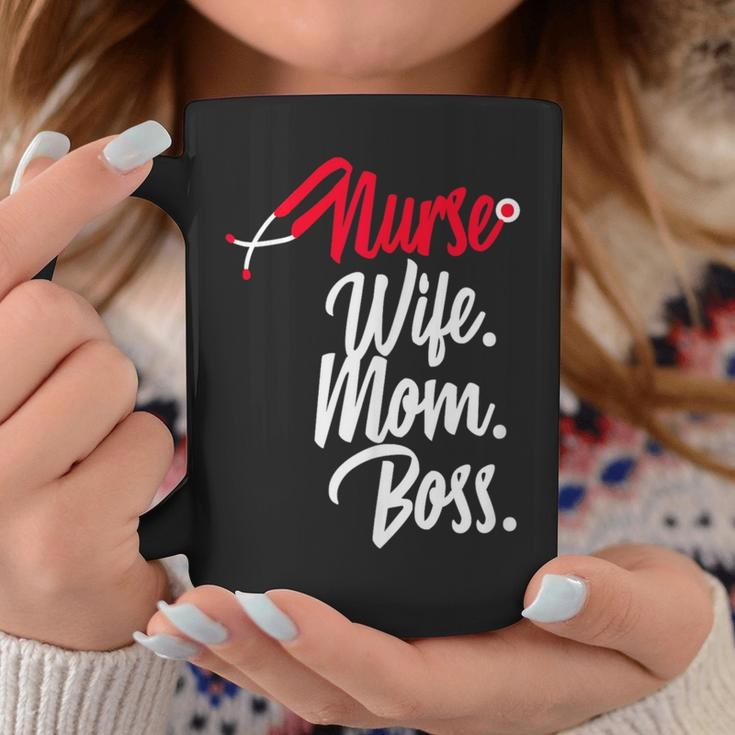 Nurse Wife Mom Boss Retro Nurse Sayings Quotes Nursing Coffee Mug Unique Gifts