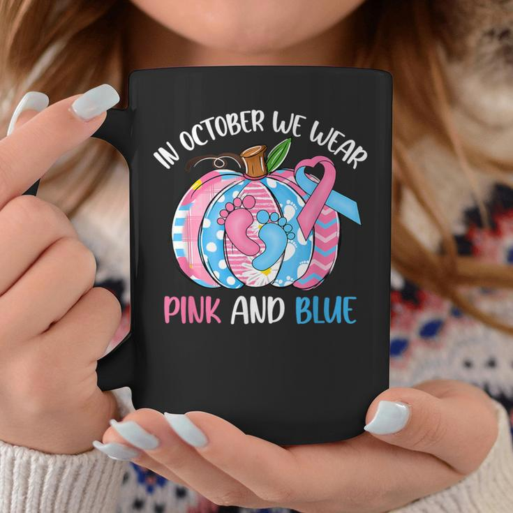 In October We Wear Pink Blue Pumpkin Pregnancy & Infant Loss Coffee Mug Funny Gifts
