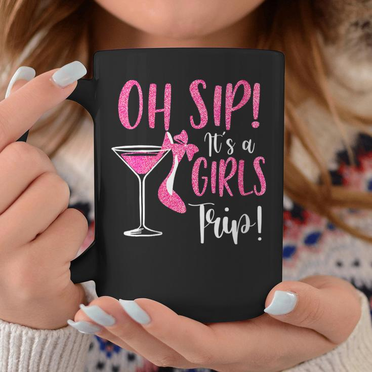 Oh Sip It Girls Trip Wine Party Travel High Heel Traveling Coffee Mug Funny Gifts