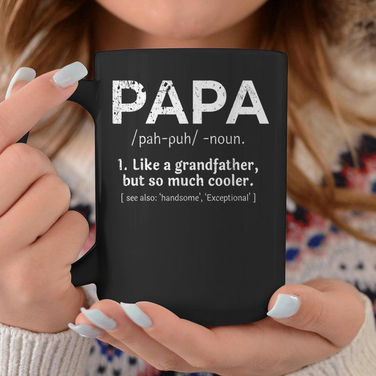Papa Noun Dictionary Word Definition Fathers Day Grand Daddy Gift For Mens Coffee Mug Unique Gifts