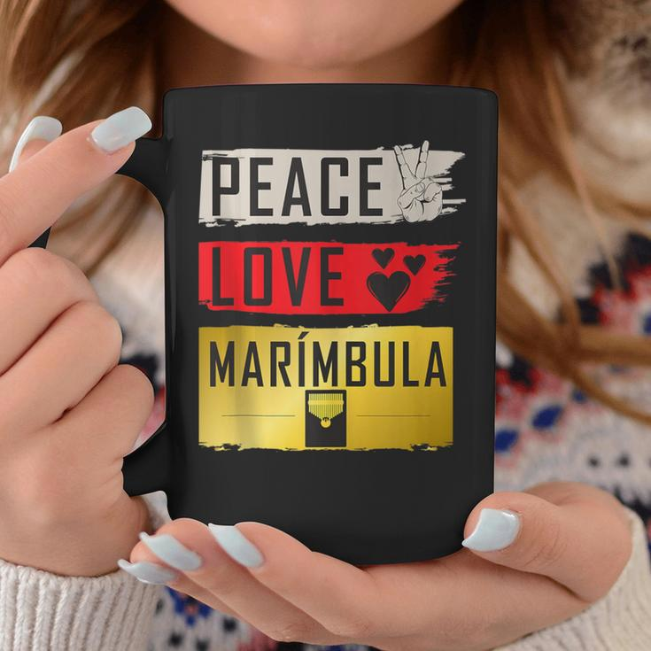 Peace Love Marímbula Musical Instrument Marímbula Players Coffee Mug Unique Gifts