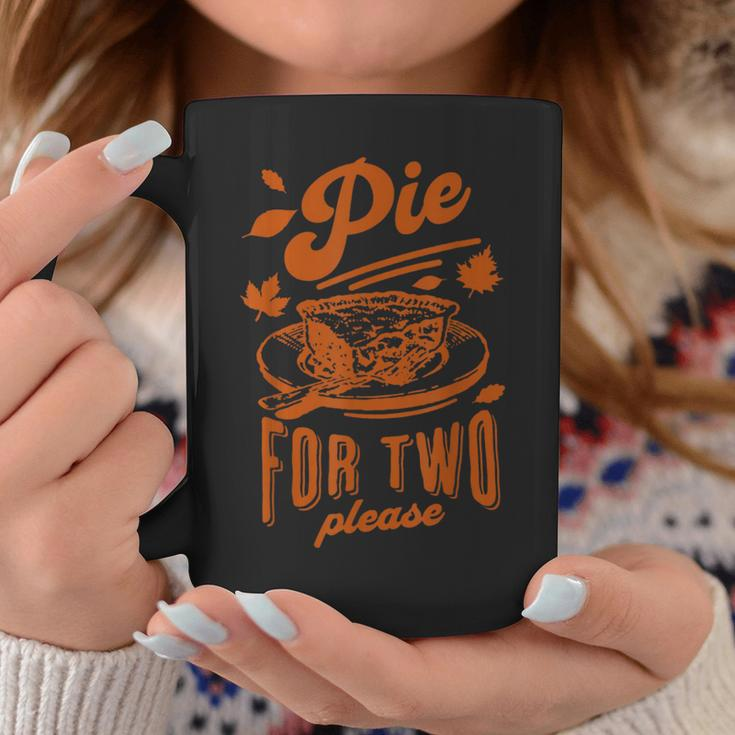 Pie For Two Please Fall Vibes Thanksgiving Pregnancy Reveal Coffee Mug Personalized Gifts