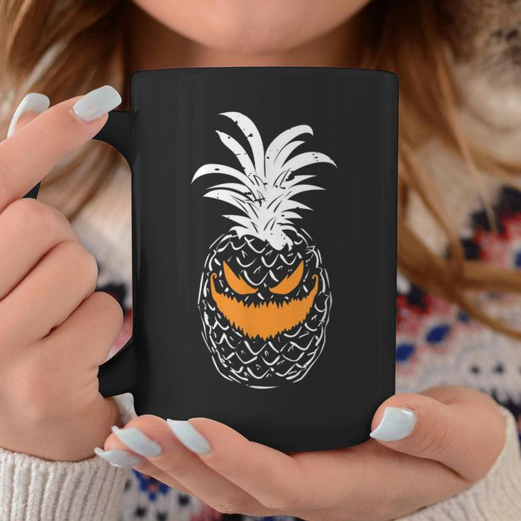 Pineapple Pumpkin Spooky Scary Monster Halloween Coffee Mug Unique Gifts