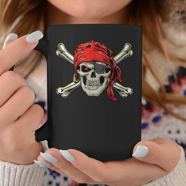 Pirate Costume Skull And Crossbones Jolly Roger Pirate Coffee Mug Funny Gifts