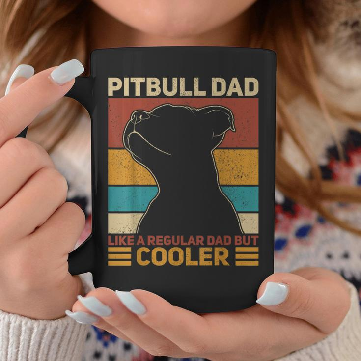 Pitbull Dad Like A Regular Dad But Cooler Pit Bull Owner Dog Coffee Mug Funny Gifts