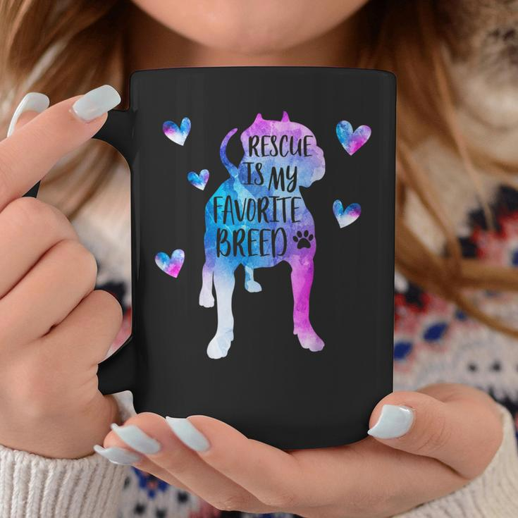 Pitbull Rescue Is My Favorite Breed Watercolor Cute Mom Coffee Mug Unique Gifts