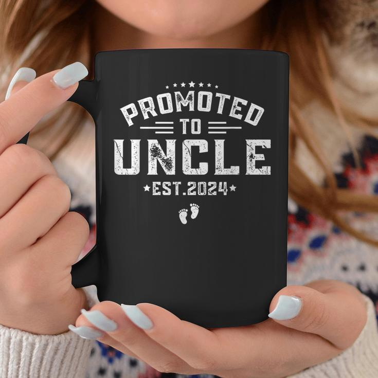Promoted To Uncle 2024 Present For First Time New Uncle Coffee Mug Unique Gifts