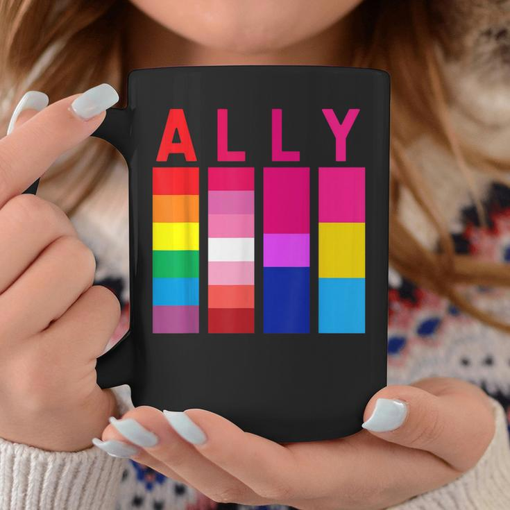 Proud Ally Pride Rainbow Lgbt Ally Coffee Mug Funny Gifts