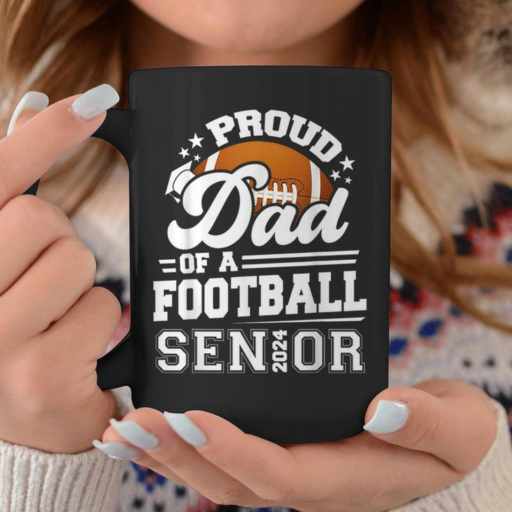 Proud Dad Of A Football Senior 2024 Graduate Graduation Coffee Mug Funny Gifts