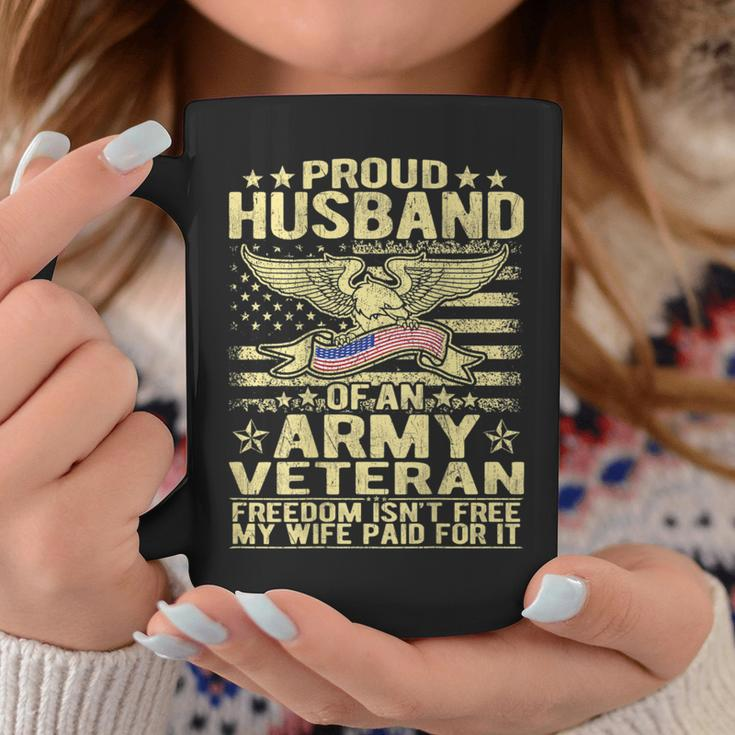 Proud Husband Of An Army Veteran Spouse Freedom Isn't Free Coffee Mug Unique Gifts
