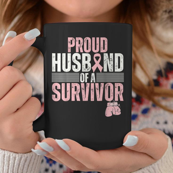 Proud Husband Of Survivor Breast Cancer Survivor Awareness Coffee Mug Funny Gifts