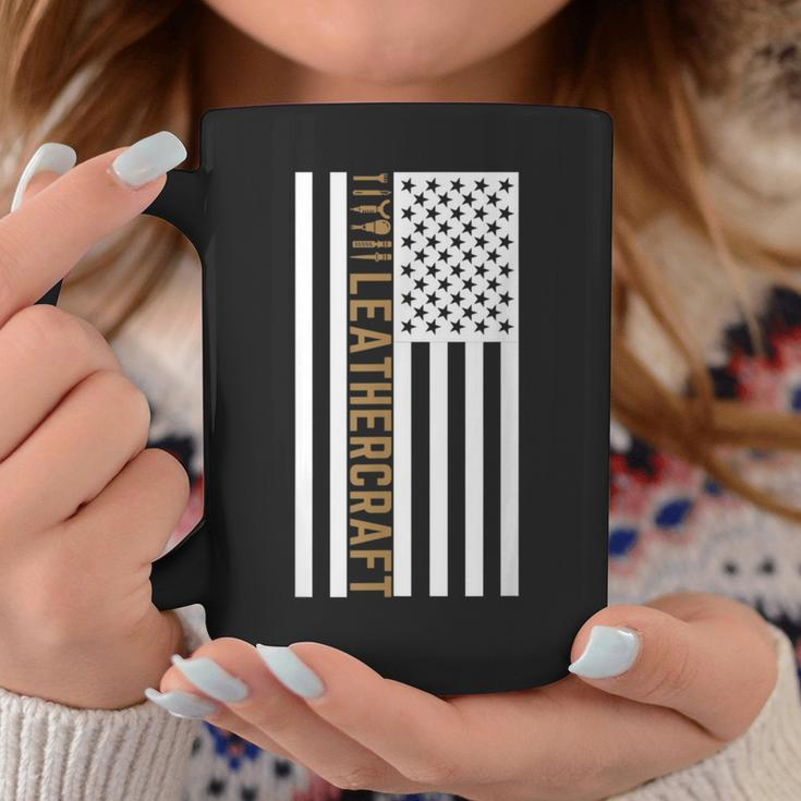 Proud Patriotic Leatherworker Leathercraft American Flag Coffee Mug Unique Gifts