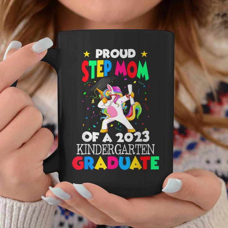 Proud Step Mom Of A 2023 Kindergarten Graduate Unicorn Grad Coffee Mug Unique Gifts