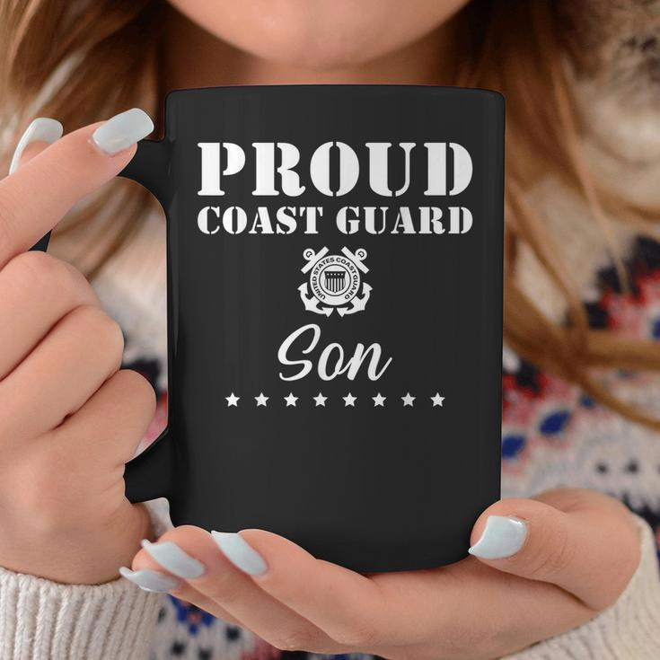 Proud Us Coast Guard Son Us Military Family Gift Funny Military Gifts Coffee Mug Unique Gifts