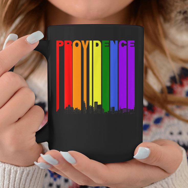 Providence Rhode Island Skyline Rainbow Lgbt Gay Pride Coffee Mug Unique Gifts