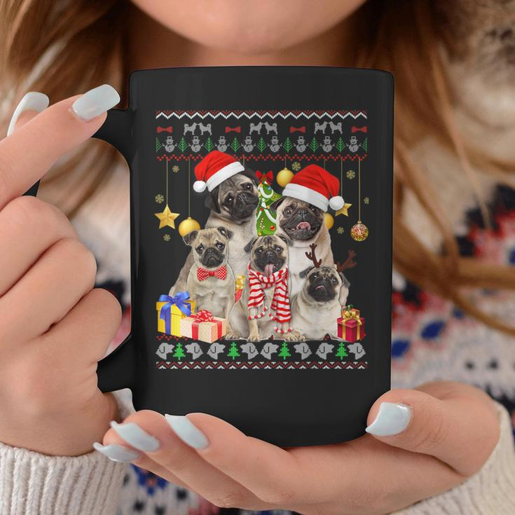 Pug Ugly Christmas Sweater Santa Hat Coffee Mug Unique Gifts