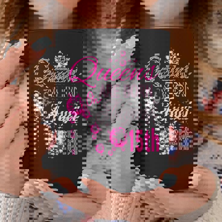 Queens Are Born On August 15Th Lion Queen Virgo Queen Girl Coffee Mug Unique Gifts