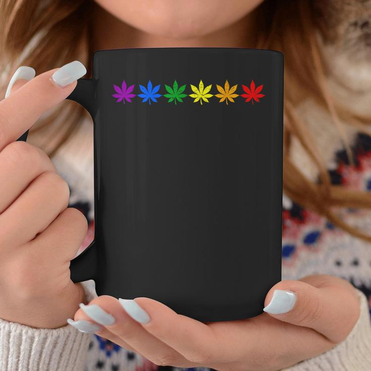 Rainbow Lgbt Marijuana Cannabis Weed Pride Month Gay Les Coffee Mug Unique Gifts