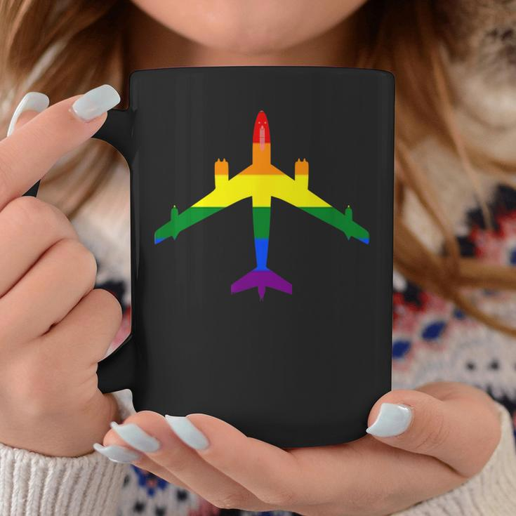 Rainbow Pride Lgbt Airplane Gay Pilot Coffee Mug Unique Gifts