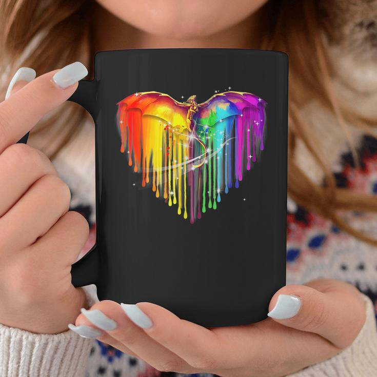 Rainbows Dragons Heart For Lgbt Gay Lesian Pride Coffee Mug Unique Gifts