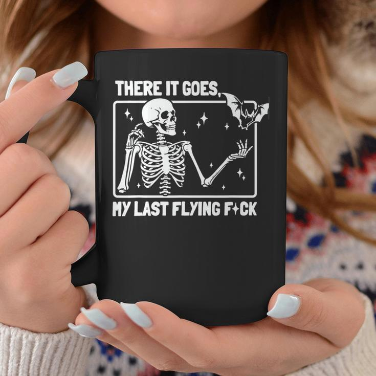 There It Goes My Last Flying F Skeletons Halloween Coffee Mug Unique Gifts