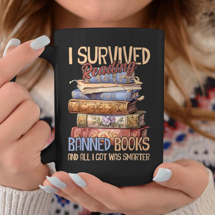Read Banned Books I Survived Reading Banned Books Coffee Mug Unique Gifts