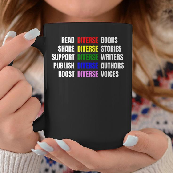 Read Diverse Books Reading Equality Book Lover Reading Funny Designs Funny Gifts Coffee Mug Unique Gifts