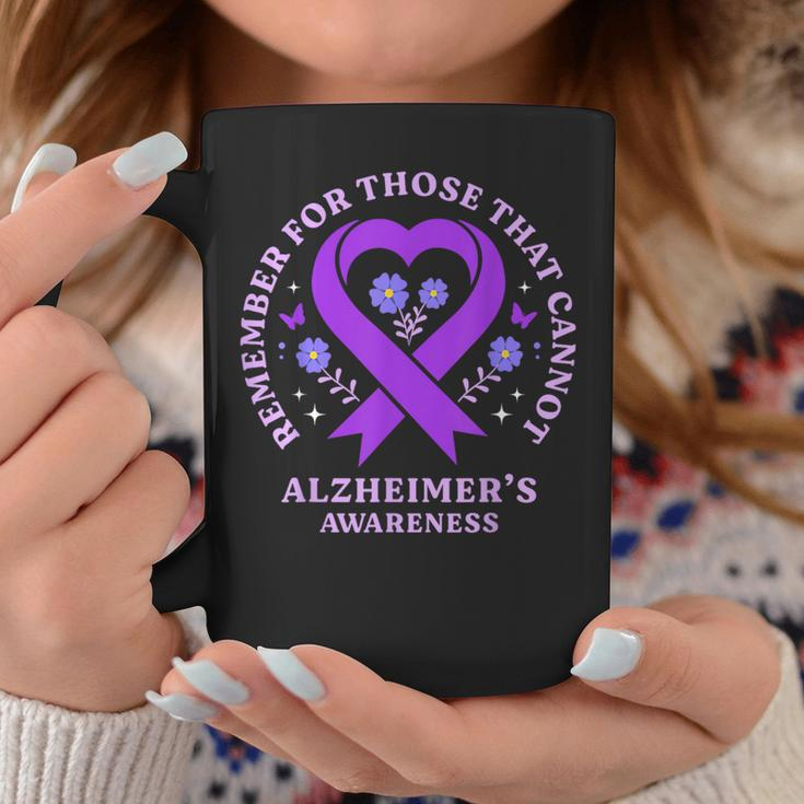 Remember For Those That Cannot Alzheimer's Awareness Ribbon Coffee Mug Unique Gifts