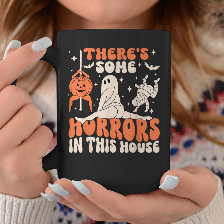 There's Some Horrors In This House Halloween Pumpkin Ghost Coffee Mug Unique Gifts