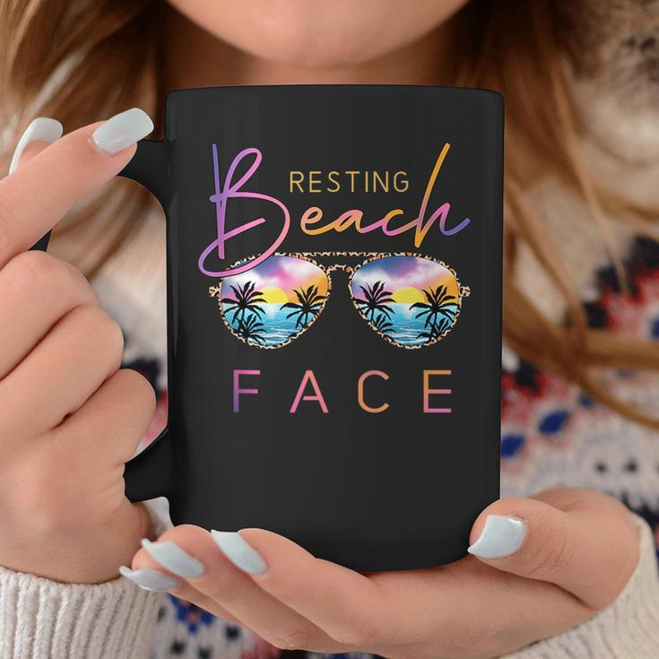 Resting Beach Face Vintage Retro Beach Vacation For Womens Coffee Mug Unique Gifts