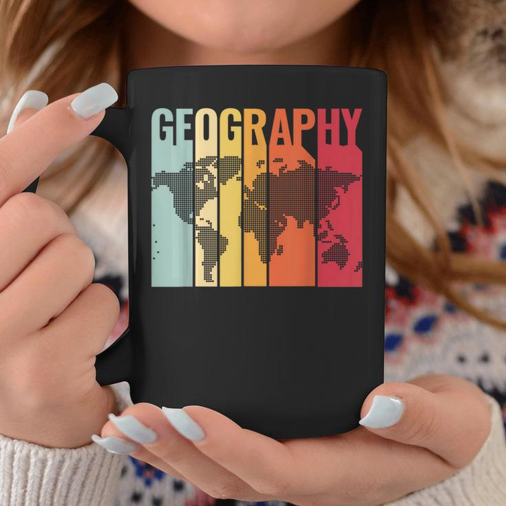 Retro Geography Teacher Cartography Geographer World Map Coffee Mug Unique Gifts