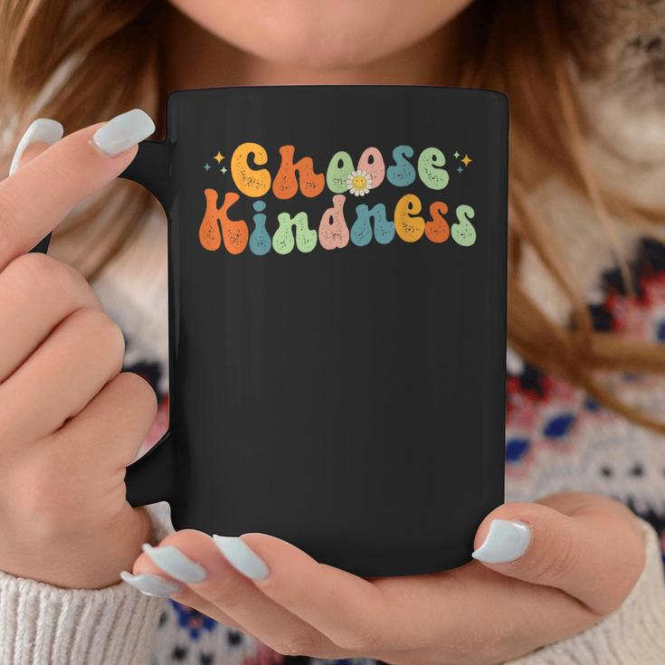 Retro Groovy Choose Kindness Be Kind Inspirational Teacher Coffee Mug Unique Gifts