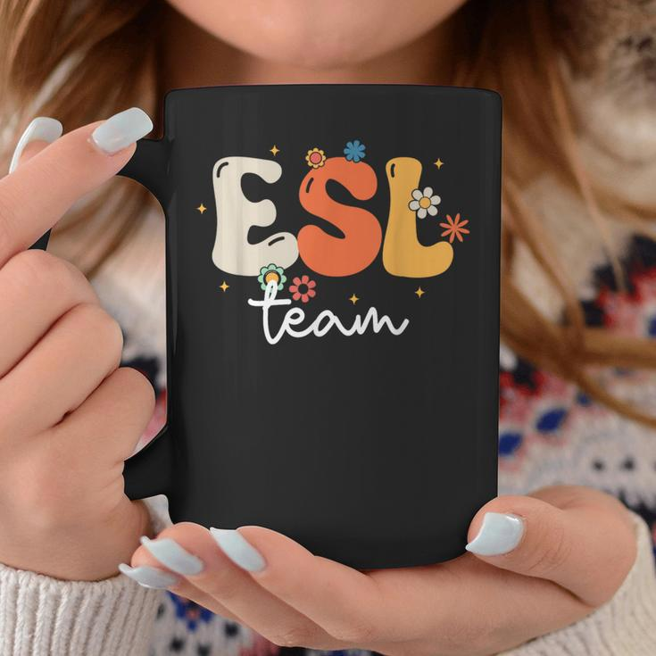 Retro Groovy Esl Girls Boys Teacher Cute Team Esl Squad Coffee Mug Funny Gifts
