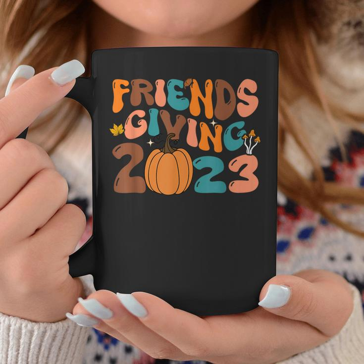 Retro Groovy Friends Giving 2023 Thanksgiving Friendsgiving Coffee Mug Funny Gifts