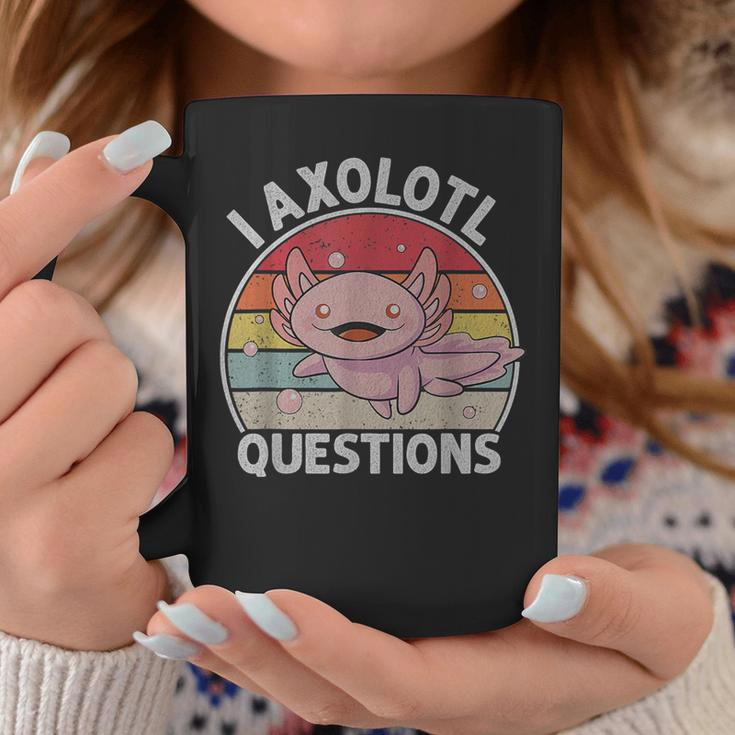 Retro I Axolotl Questions Cute Axolotl Coffee Mug Unique Gifts