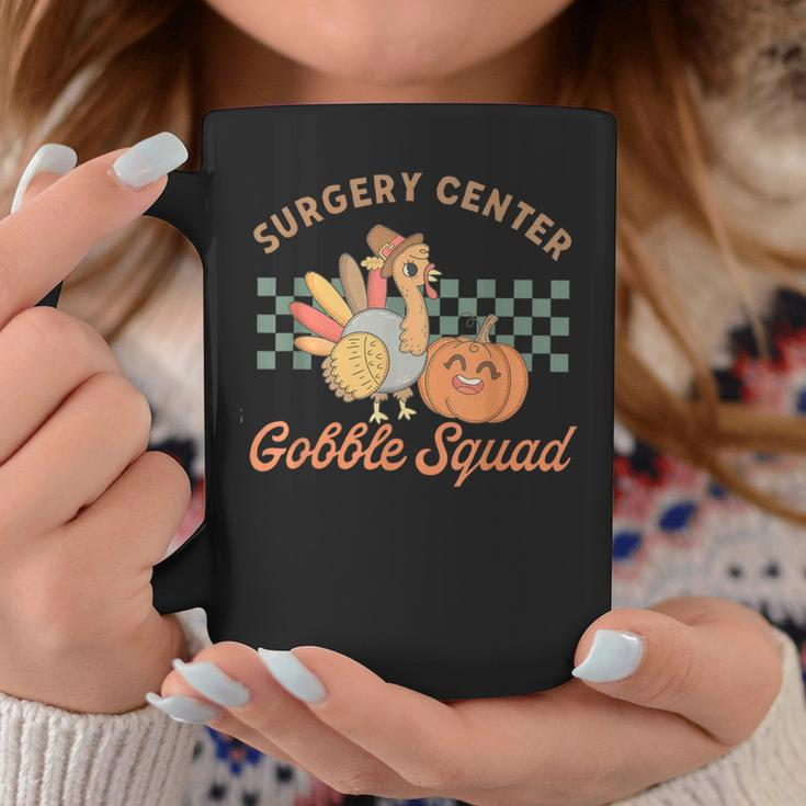Retro Surgery Center Gobble Squad Turkey Thanksgiving Women Coffee Mug Funny Gifts