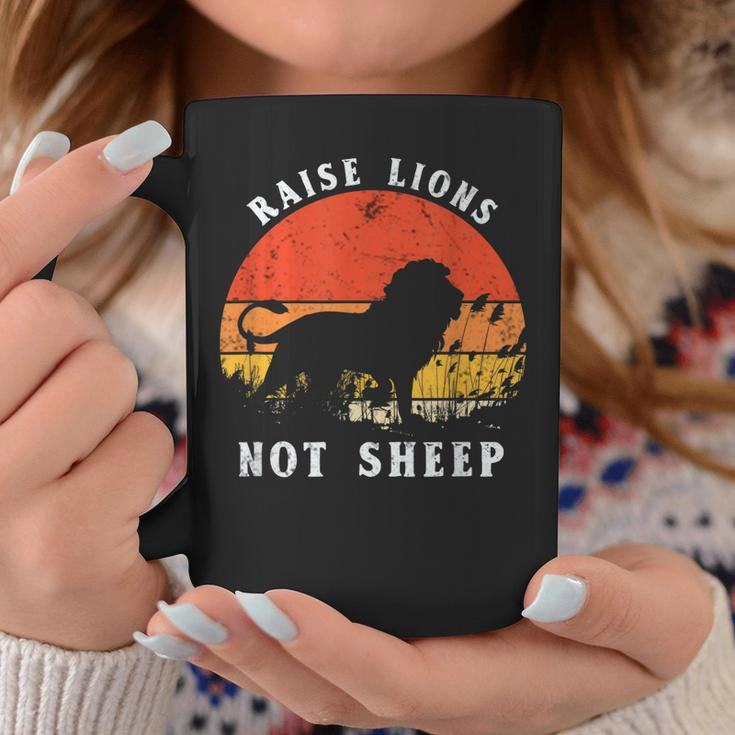 Retro Vintage Raise Lions Not Sheep Patriot Party Coffee Mug Unique Gifts